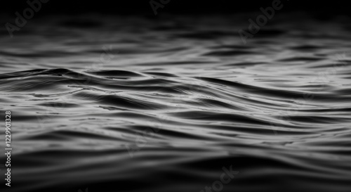 Abstract Water Texture: A captivating black and white abstract photograph capturing the mesmerizing patterns of rippling water,  evoking a sense of serenity and tranquility.