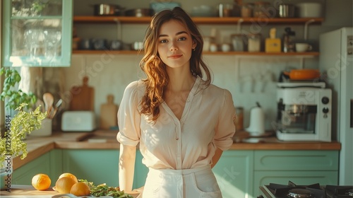 young women in the kitchen