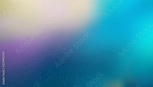 A textured surface displays a pastel rainbow gradient. Colors transition smoothly from yellowgold to turquoise, then purple. The texture is subtly grainy., Generated image photo