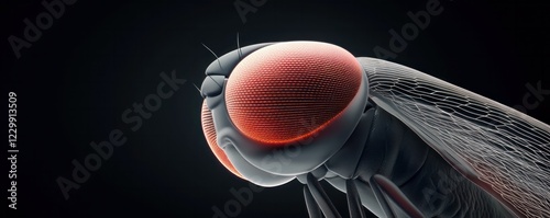 Incredible Close-Up of a Fruit Fly Laboratory High-Resolution Image Scientific Study Macro Perspective Insect Anatomy