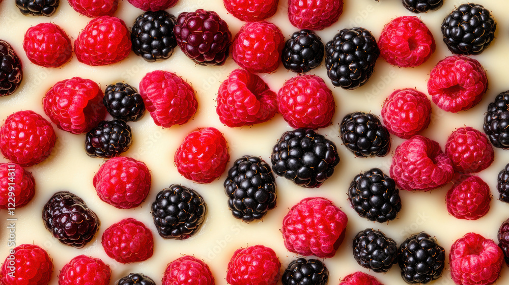 Fruit Tart, A high-fidelity close-up image showcasing fresh raspberries and blackberries, perfect for food-related projects and stock image needs. Fruit Tart, A high-fidelity close-up image showcasing fresh raspberries and blackberries, perfect for food-related projects and stock image needs.