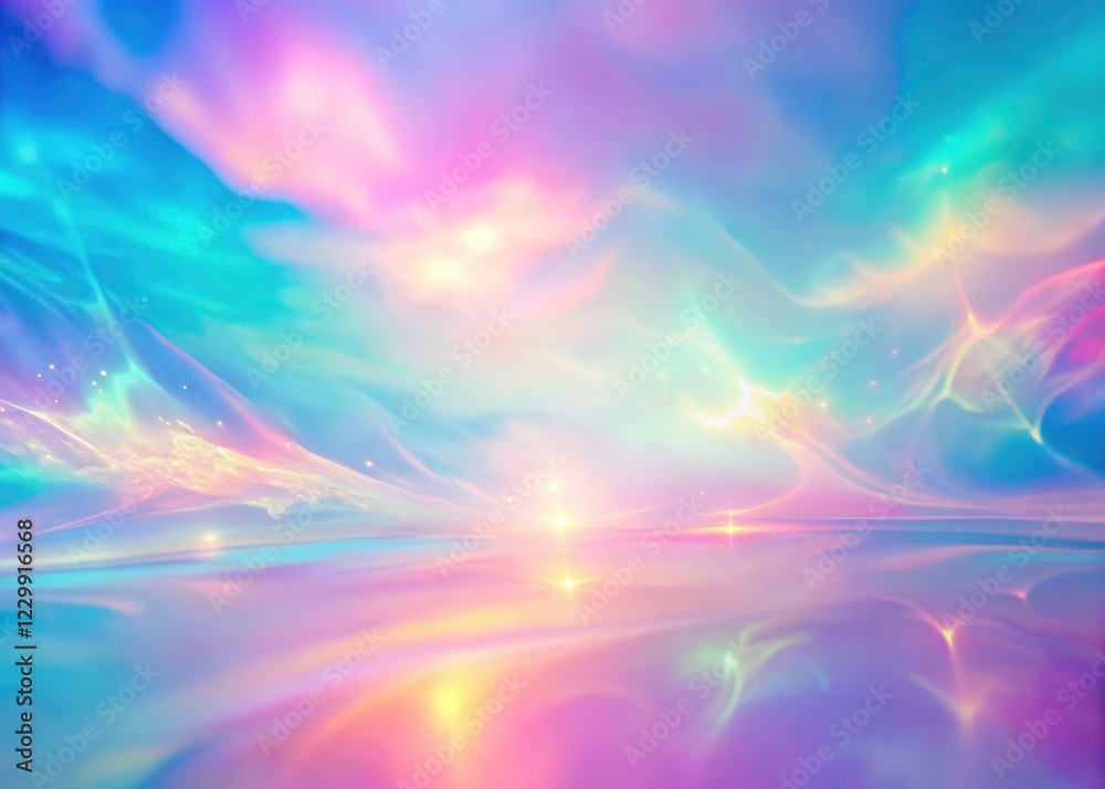 Abstract colorful background featuring a pastel hologram silhouette, subtly shifting gradient hues in a horizontal flow. Abstract colorful background featuring a pastel hologram silhouette, subtly shifting gradient hues in a horizontal flow.