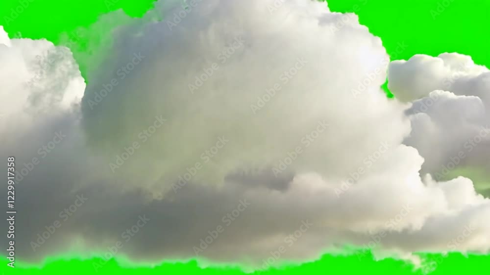 Cloud Green Screen Background. Flying Clouds Graphic Effects. Clouds ...