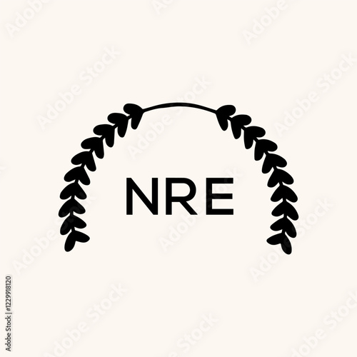 NRE logo design vector