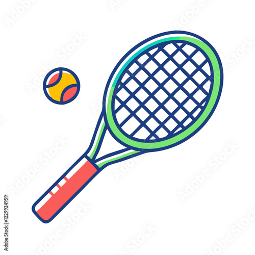 Tennis racket and ball