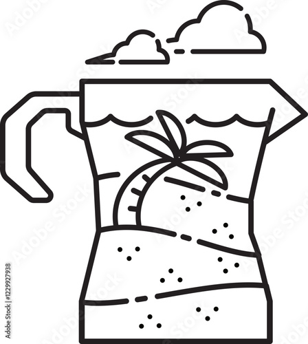 brew on the beach line icon