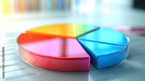 A clear, colorful pie chart illustrating the distribution of a company's operating costs, with each segment labeled and a slight D effect for added depth.