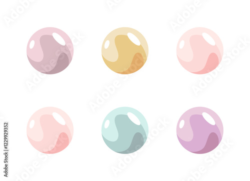 Obraz na płótnie Pearl shell icon. Beautiful pearl in cartoon flat style. Vector illustration isolated on white background w salonie