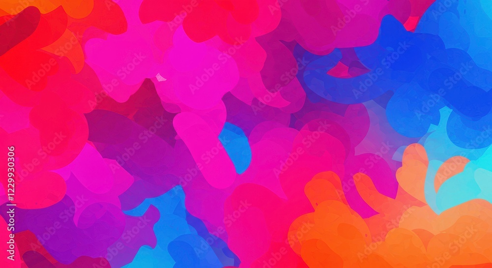 Vibrant Hues: An abstract artwork featuring a captivating blend of fuchsia, electric blue, and fiery orange shades, creating a dynamic and energetic visual experience. Vibrant Hues: An abstract artwork featuring a captivating blend of fuchsia, electric blue, and fiery orange shades, creating a dynamic and energetic visual experience.
