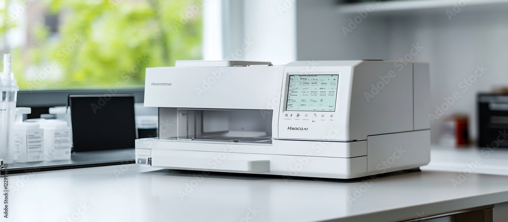 Fototapeta premium Haemonetics Haemodialysis Machine in a Modern Lab Setting