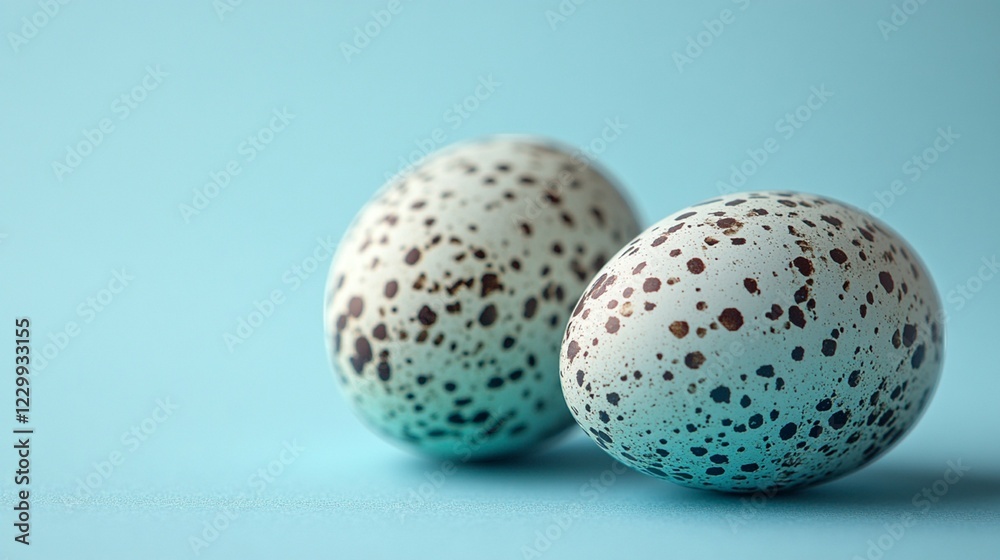 Quail Eggs on a Solid Background Quail Eggs on a Solid Background