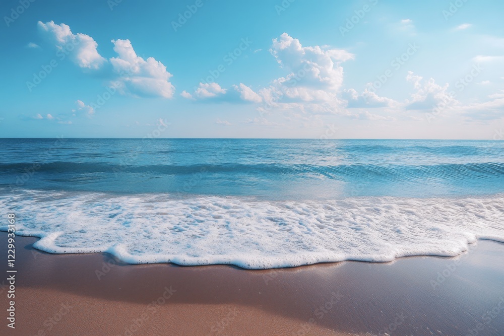 Beautiful sandy beach with turquoise water under a clear blue sky Beautiful sandy beach with turquoise water under a clear blue sky
