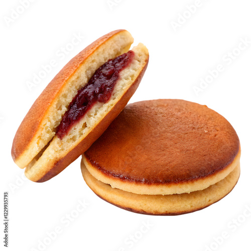 Dorayaki is japanese pancakes isolated