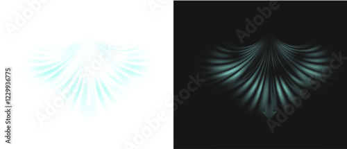 Air, wind effect on transparent background. Airflow overlay: fresh air for cleaning, cooling or changing the air. Wind Wave Effect.  Vector illustration. Png