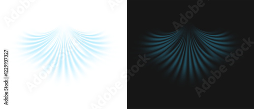 Png Air, wind effect on transparent background. Airflow overlay: fresh air for cleaning, cooling or changing the air. Wind Wave Effect. 3D vector illustration.