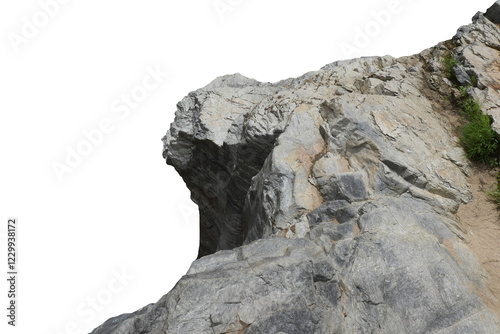 Rock isolated transparency background.