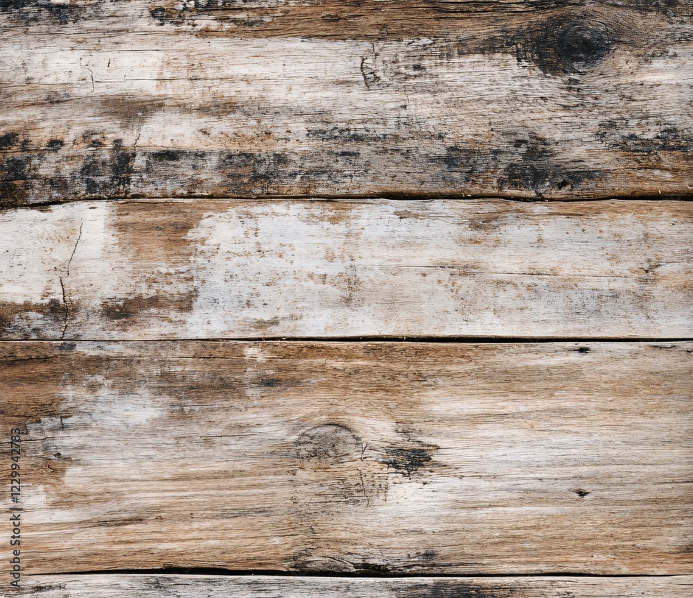 Rustic wooden surface with aged textures, cracks, and worn details Rustic wooden surface with aged textures, cracks, and worn details