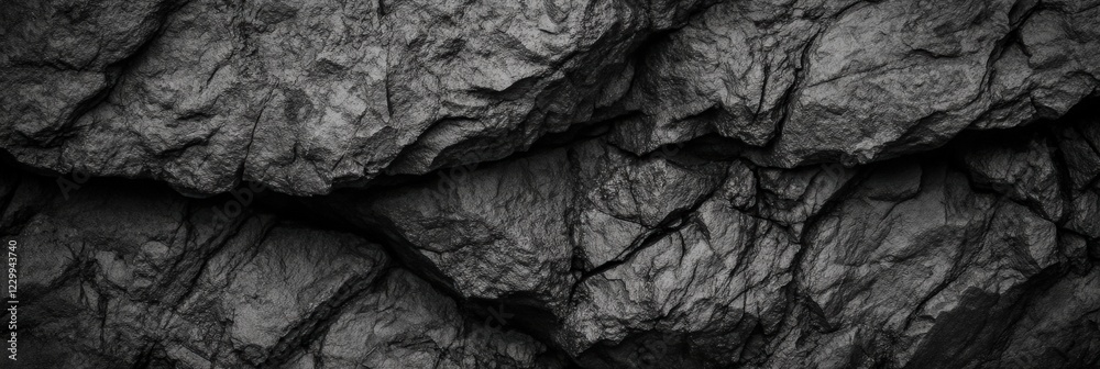 Fototapeta premium Dark Gray and Black Rock Texture Background Ideal for Design and Natural Elements in Photography, Art, or Illustrations, Perfectly Captured for Various Uses