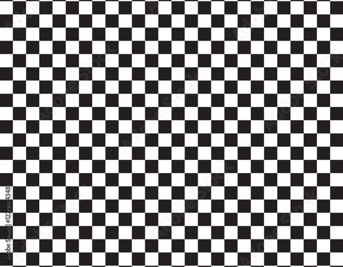 Checkered seamless chess board Pattern. Black and white chessboard vector design for textile, print, fabrics, wrapping paper and background.