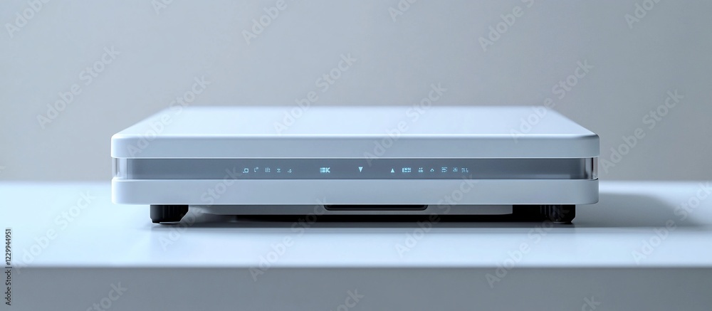 Sleek White Streaming Device: Modern Home Entertainment Technology Sleek White Streaming Device: Modern Home Entertainment Technology