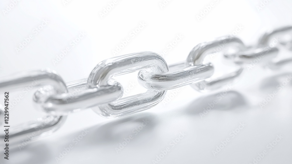Obraz premium Silver Chain: Interconnectedness and Strength