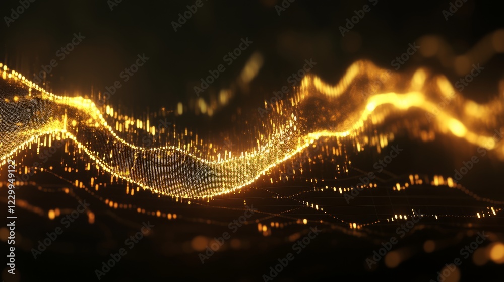 A digital chart with a glowing golden line representing gold price trends, set against a dark background with subtle financial grid lines A digital chart with a glowing golden line representing gold price trends, set against a dark background with subtle financial grid lines