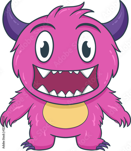 Cute and Playful Monster Illustration Cartoon