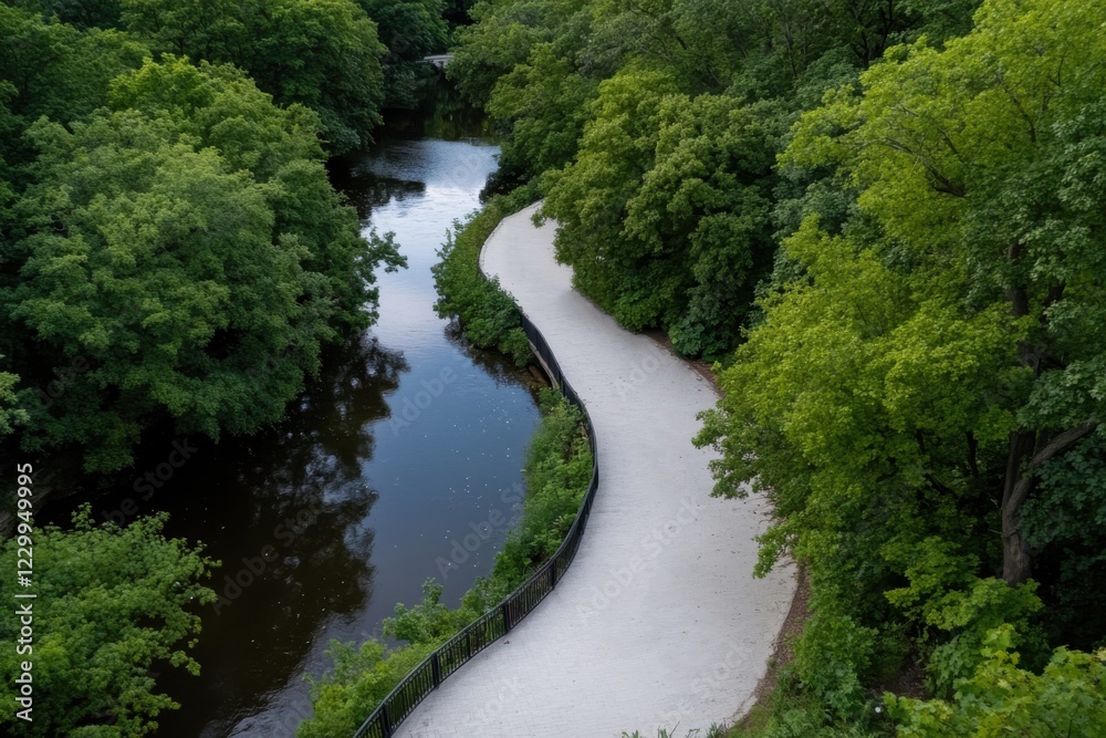 An aerial view of a serene river curving gently through vibrant greenery, capturing the beauty of nature and tranquility that can be found in an untouched landscape. An aerial view of a serene river curving gently through vibrant greenery, capturing the beauty of nature and tranquility that can be found in an untouched landscape.