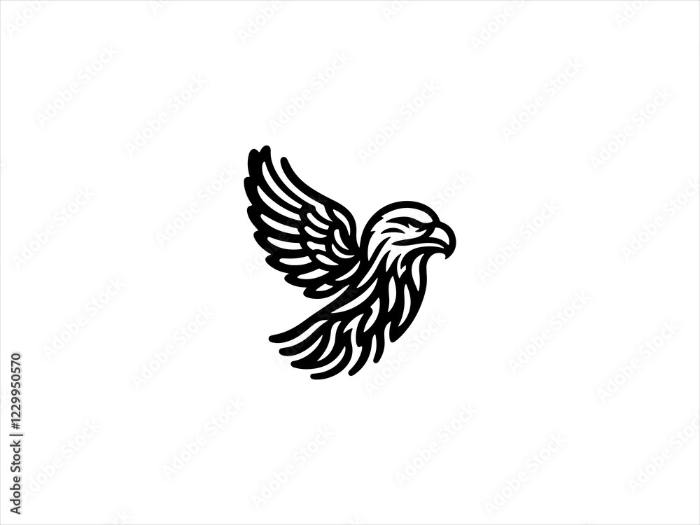 Fototapeta premium eagle logo vector design