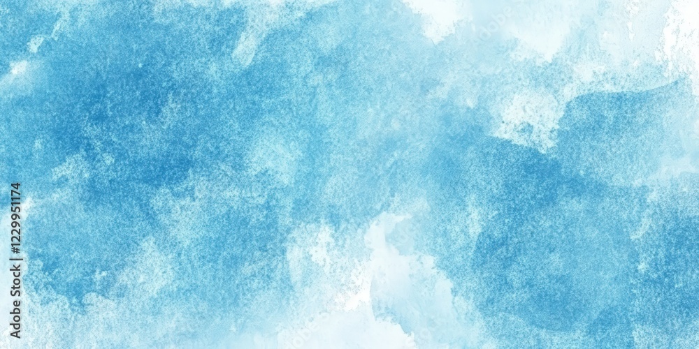 Fototapeta premium Abstract Watercolor Background in Shades of Blue, Turquoise, Teal, Mint, and Cyan with Soft Textures Ideal for Graphic Design and Artistic Projects