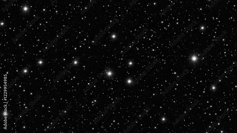 Obraz premium Faint starry black sky texture with subtle light points and cosmic ambiance