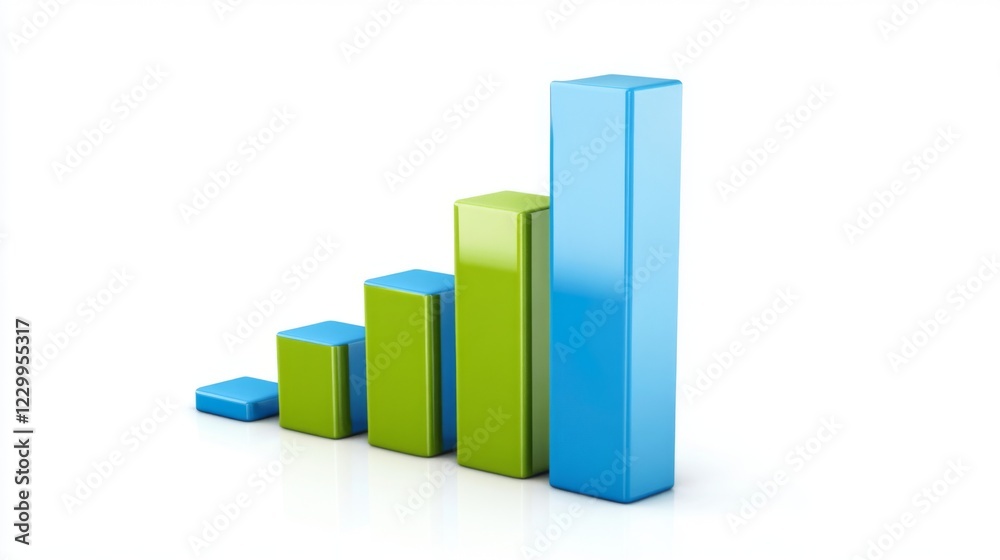 A financial bar graph with vibrant blue and green bars showing profit growth over several quarters, set against a clean white background with clear labels. A financial bar graph with vibrant blue and green bars showing profit growth over several quarters, set against a clean white background with clear labels.