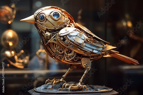 Steampunk's mechanical menagerie, a collection of clockwork wonders from around the world. Brass avians, steam-powered fauna, gear-driven sculptures. 