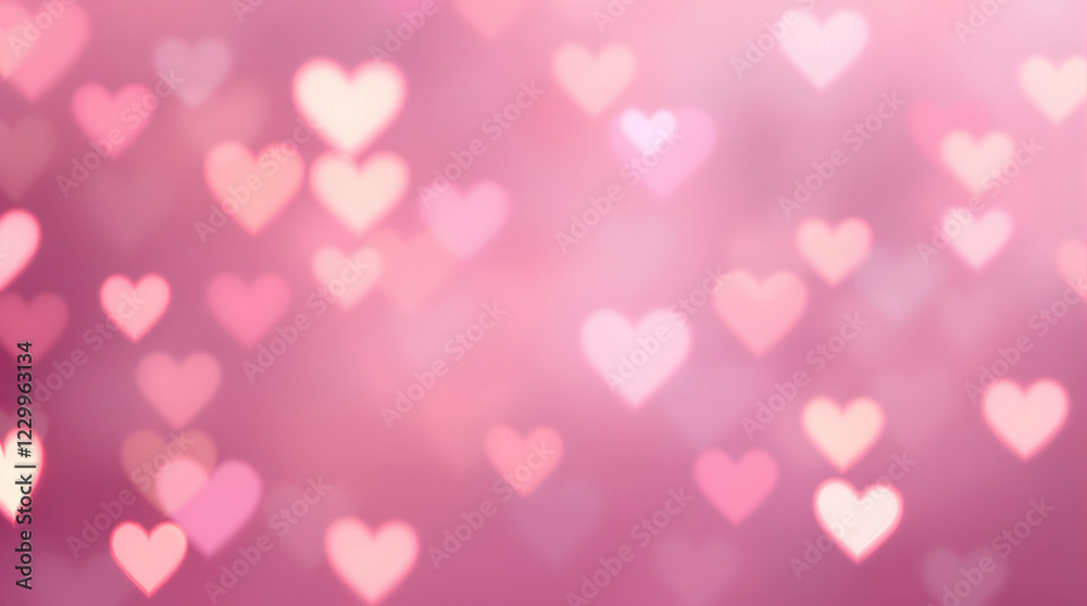Soft Pink Romantic Background with Blurred Heart Bokeh and Dreamy Light Effects - Perfect for Valentine's Day, Love-Themed Designs, and Soft Focus Photography Soft Pink Romantic Background with Blurred Heart Bokeh and Dreamy Light Effects - Perfect for Valentine's Day, Love-Themed Designs, and Soft Focus Photography
