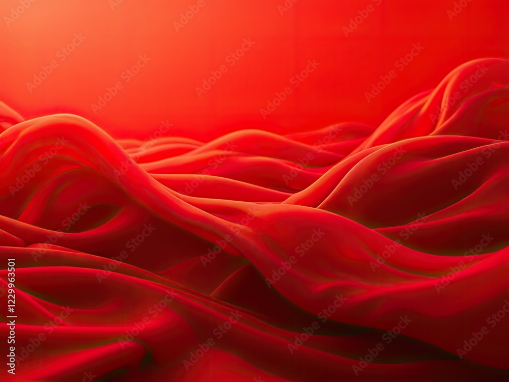 Abstract red wave background featuring smooth generative ai Abstract red wave background featuring smooth generative ai