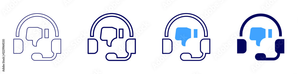 Bad review icon in 4 different styles. Thin Line, Line, Bold, and Bold Line. Duotone style. Editable stroke Bad review icon in 4 different styles. Thin Line, Line, Bold, and Bold Line. Duotone style. Editable stroke