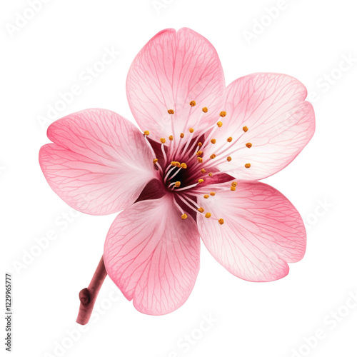 pink  sakura flower isolated on white.
