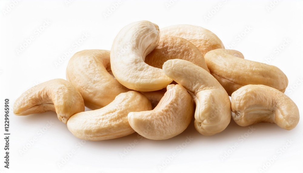 cashew nuts isolated on white