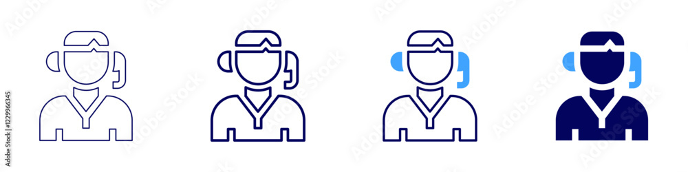 Customer empathy training icon in 4 different styles. Thin Line, Line, Bold, and Bold Line. Duotone style. Editable stroke Customer empathy training icon in 4 different styles. Thin Line, Line, Bold, and Bold Line. Duotone style. Editable stroke