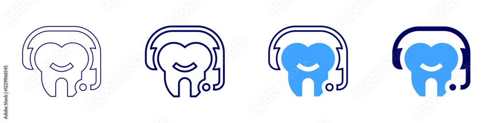 Dentist call center icon in 4 different styles. Thin Line, Line, Bold, and Bold Line. Duotone style. Editable stroke Dentist call center icon in 4 different styles. Thin Line, Line, Bold, and Bold Line. Duotone style. Editable stroke
