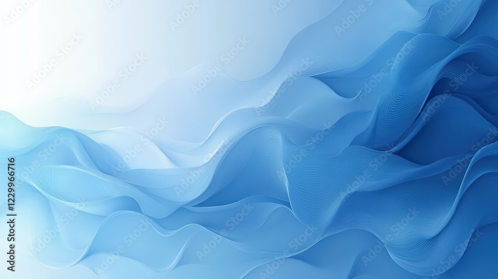Abstract blue background with flowing waves creating a serene and calming visual effect for artistic use Abstract blue background with flowing waves creating a serene and calming visual effect for artistic use