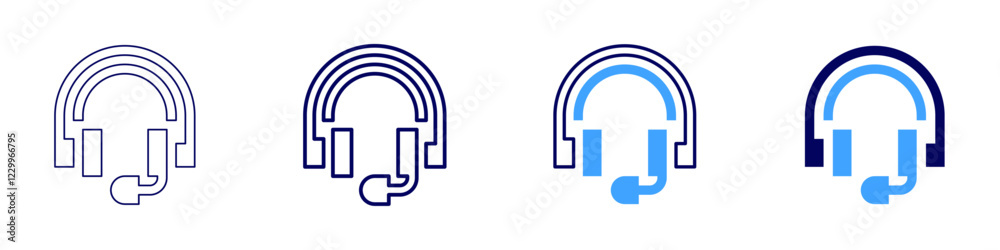 Headphones icon in 4 different styles. Thin Line, Line, Bold, and Bold Line. Duotone style. Editable stroke Headphones icon in 4 different styles. Thin Line, Line, Bold, and Bold Line. Duotone style. Editable stroke