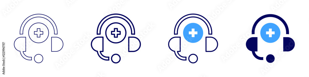 Medical support icon in 4 different styles. Thin Line, Line, Bold, and Bold Line. Duotone style. Editable stroke Medical support icon in 4 different styles. Thin Line, Line, Bold, and Bold Line. Duotone style. Editable stroke