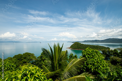 turquoise sea summer and blue sky , Koh yao yai , Thailand