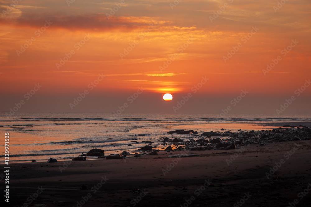 Sunrise over Cambois Beach, Northumberland Sunrise over Cambois Beach, Northumberland