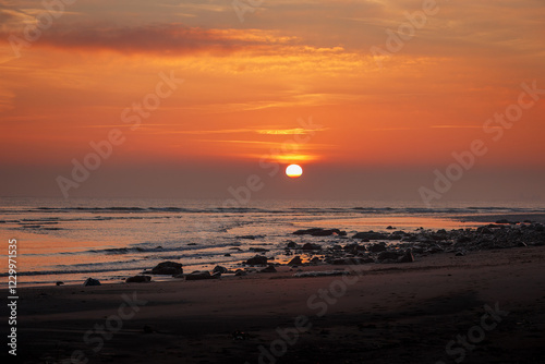Sunrise over Cambois Beach, Northumberland