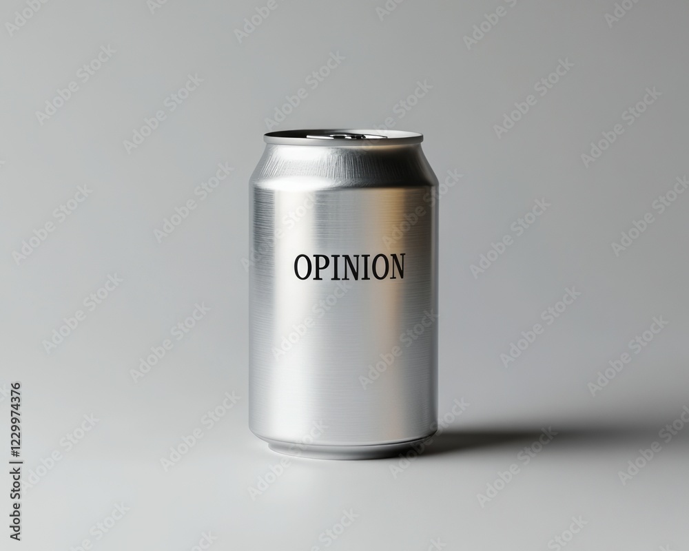 A realistic photo of an can with the label A realistic photo of an can with the label