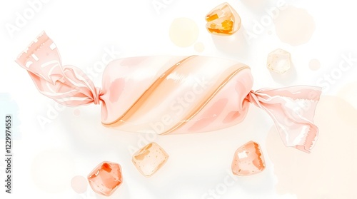 Wallpaper Mural Sweet pastel candy on a soft background with decorative crystals  Torontodigital.ca