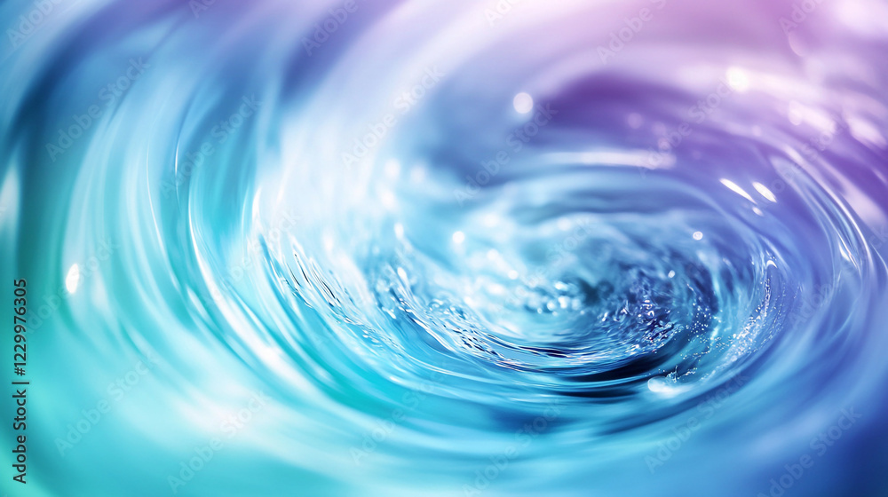 Swirling water creates mesmerizing patterns and colors in a tranquil setting Swirling water creates mesmerizing patterns and colors in a tranquil setting