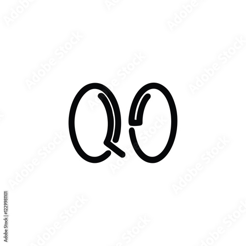 QO monogram logo design letter text name symbol monochrome logotype alphabet character simple logo photo